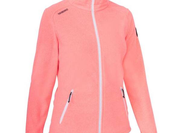 CHAQUETA POLAR TREKKING SAILING 100 CORAL MUJER