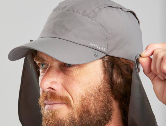 GORRA DE TREKKING TREK 900 ANTI-UV GRIS FORCLAZ