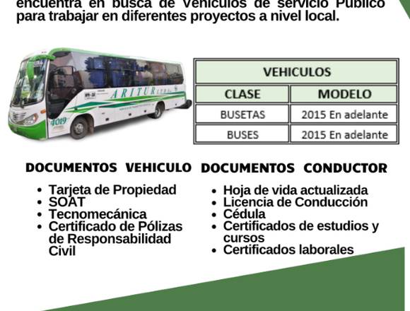 ¡ATENCIÓN! Vehículos de servicio Público Especial