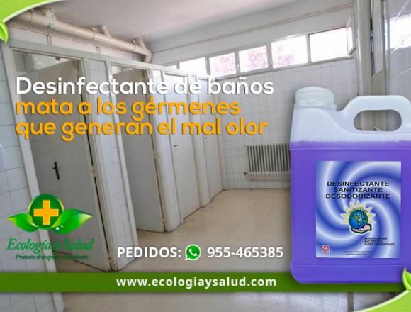 Desinfectante, sanitizante ecologico para baños