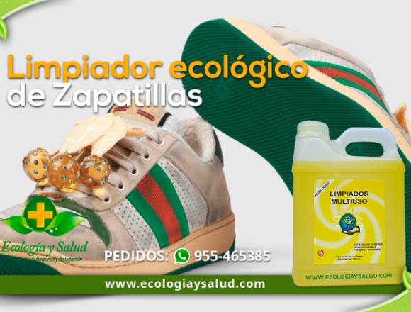 Limpiador y blanqueador ecológico de zapatillas