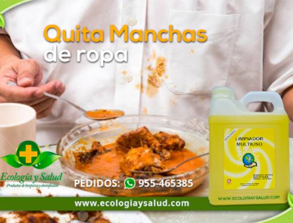 Limpiador ecológico quita manchas de trajes