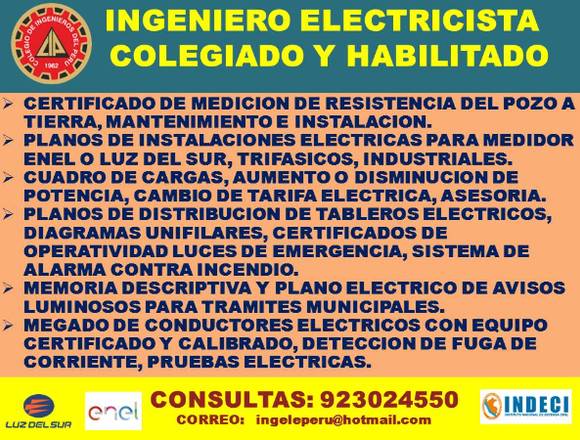 MEGADO ELECTRICO, PLANO Y MEMORIA D AVISO LUMINOSO