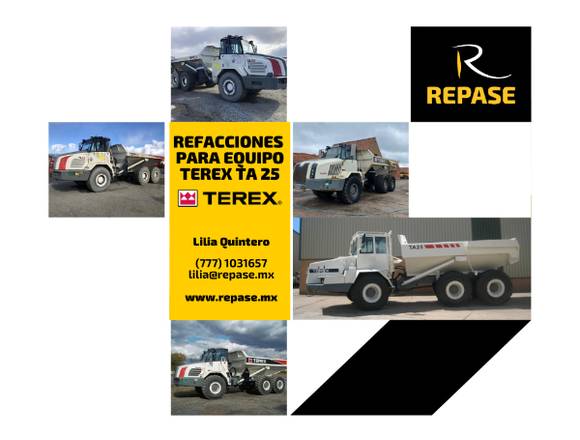 REFACCIONES PARA EQUIPO TEREX TA 25