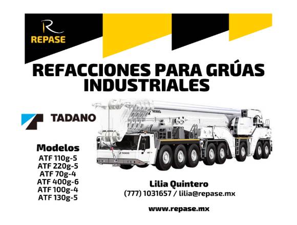 VENTA DE REFACCIONES PARA GRÚAS TADANO