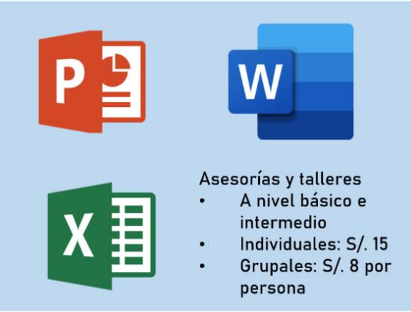 Clases de Excel, PowerPoint y Word.