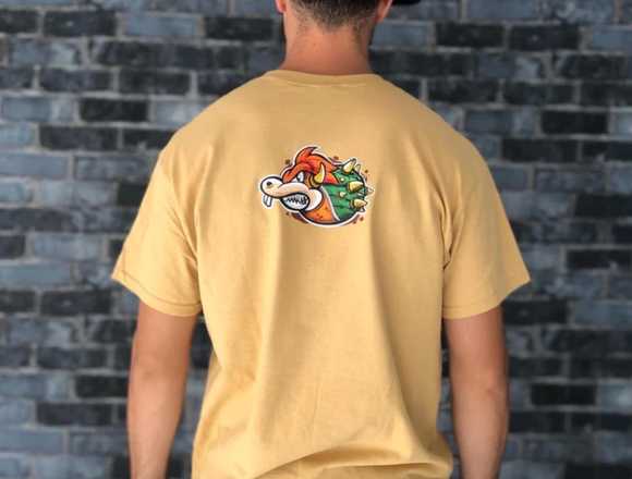 Camiseta Bowser hombre manga corta cuello redondo