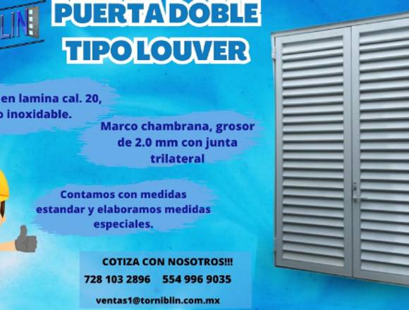 PUERTA DOBLE TIPO LOUVER