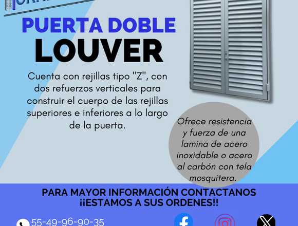 PUERTA DOBLE LOUVER 