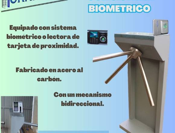 TORNIQUETE TRIPOIDE CON SISTEMA BIOMETRICO