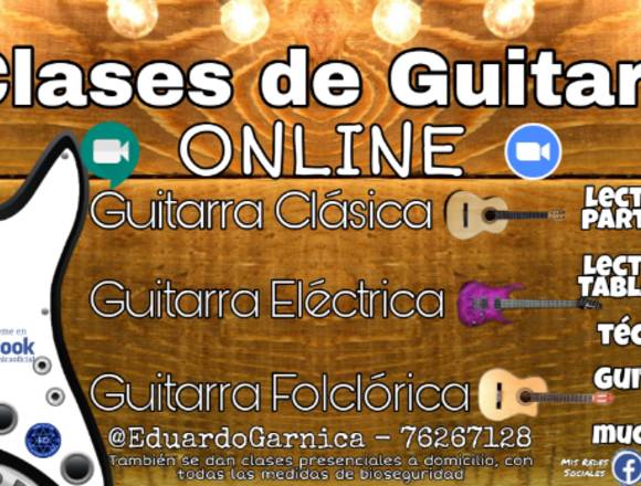 Clases de Guitarra Online - Zoom - Google Meet