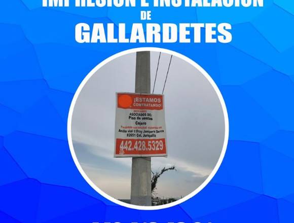 Instalación de gallardetes 