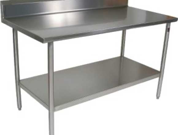 MESA DE TRABAJO DE 01 NIVEL INFERIOR ACERO INOX