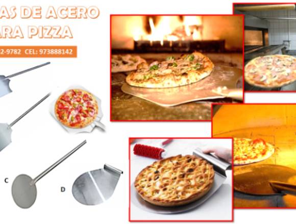 PALAS PARA PIZZA EN ACERO INOXIDABLE