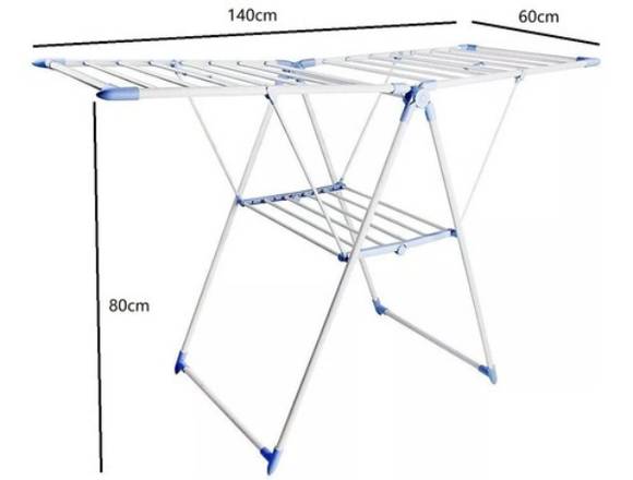 Tendedero de ropa perchero horizontal plegable