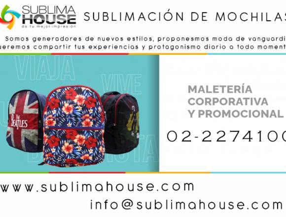 Sublimacion de mochilas