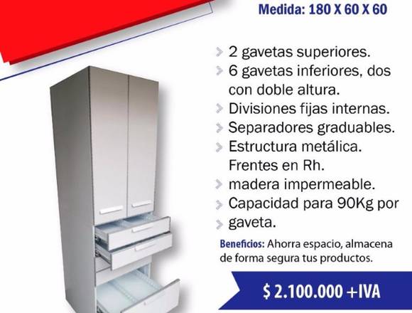 Muebles metálicos para control de medicamentos 