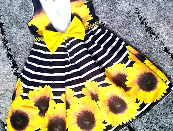 Vestido Girasoles Negro