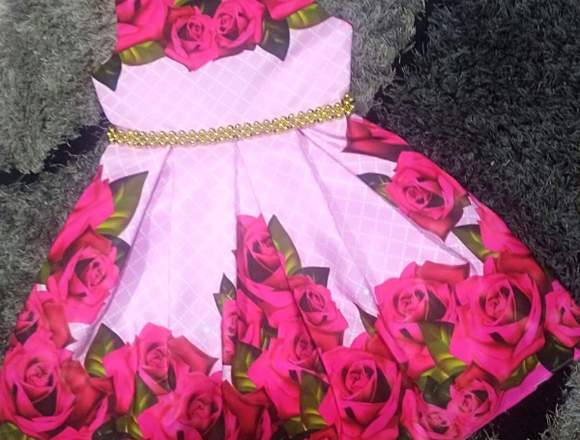 Vestido de Fiesta Diseño con Rosas