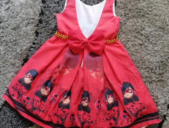 Vestidos de Fiesta Lady Bug Miraculous para Niñas