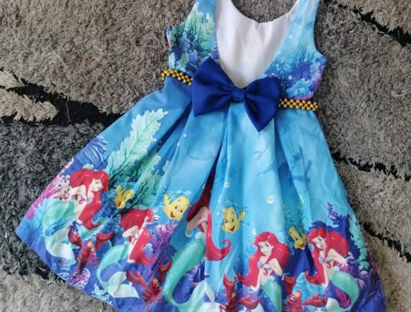 Vestidos de Fiesta Sirenita Ariel para niñas
