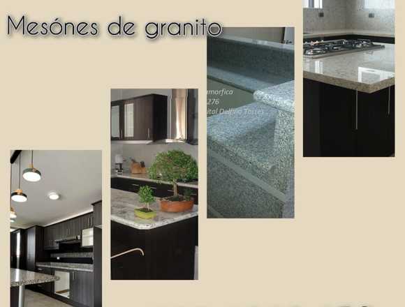 Muebles modulares, mesónes de granito, closets