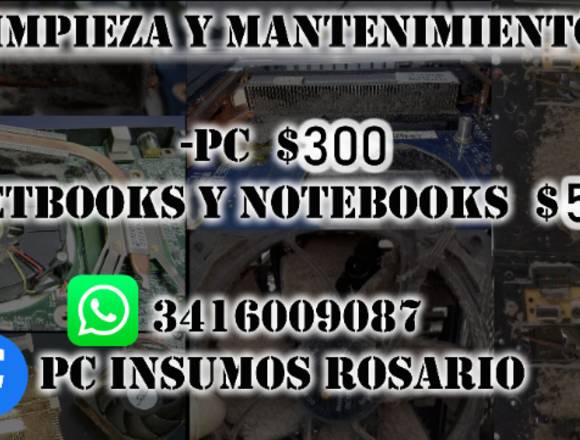 LIMPIEZA  Y MANTENIMIENTO PC 