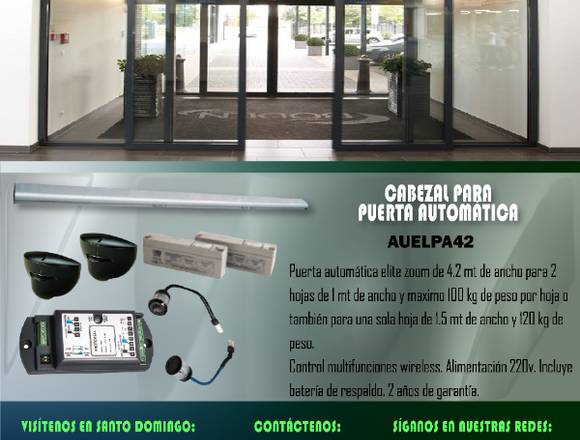 CABEZAL PARA PUERTA AUTOMÁTICA ELITE 