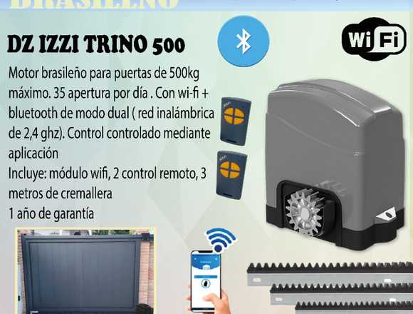 MOTOR BRASILEÑO CON WIFI PARA PUERTAS CORREDIZAS 