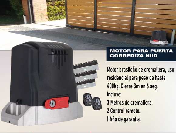 MOTOR DE GARAGE PARA PUERTA CORREDIZA NIID