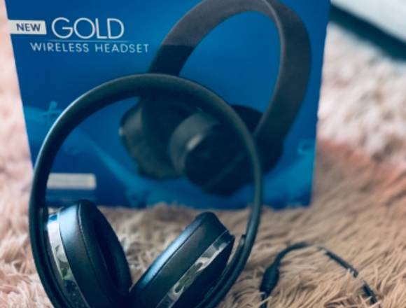 Audifonos New Wireless Gold Headset Playstation 