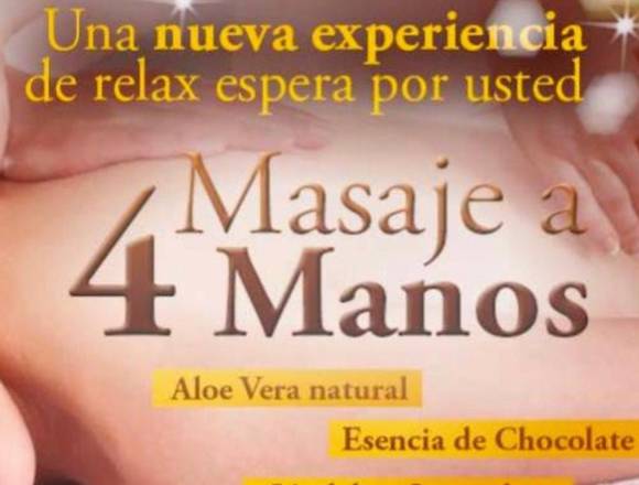 masajes a 4 manos otorgado por 2  masoterapeuta 