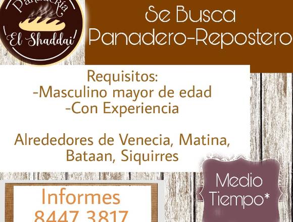 Experiencia en Panadería y Repostería