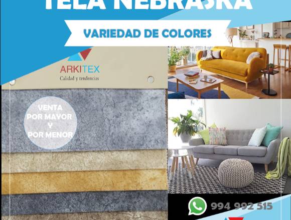 Venta de telas diseño Nebraska para muebles