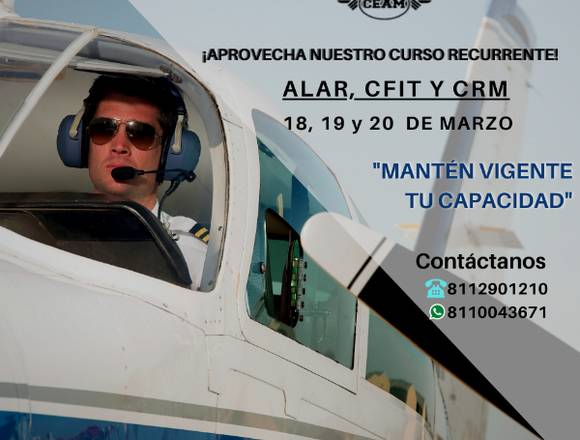 ¡CURSO RECURRENTE PARA PILOTOS!