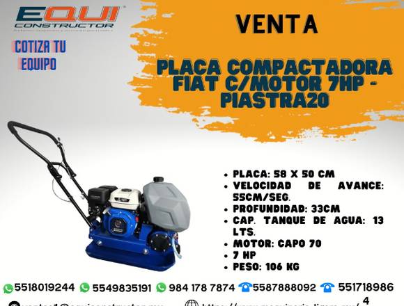 Venta placa compactadora fiat