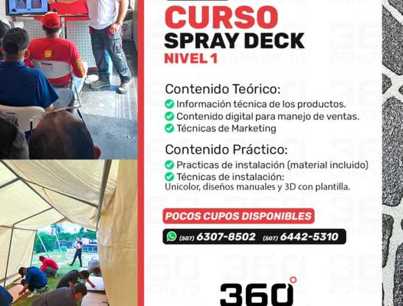 Construcciones | SPRAY DECK CURSO DE INSTALACIÓN