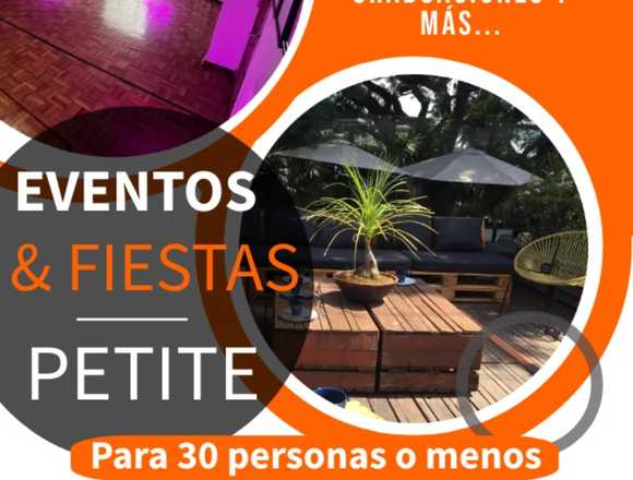 Terraza y salón para eventos privados Petite.