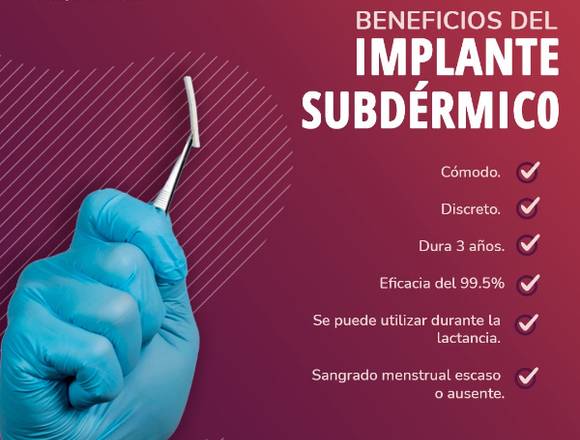 Beneficios del implante subdérmico 