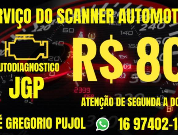 SERVIÇO DE SCANNER AUTOMOTIVO. 