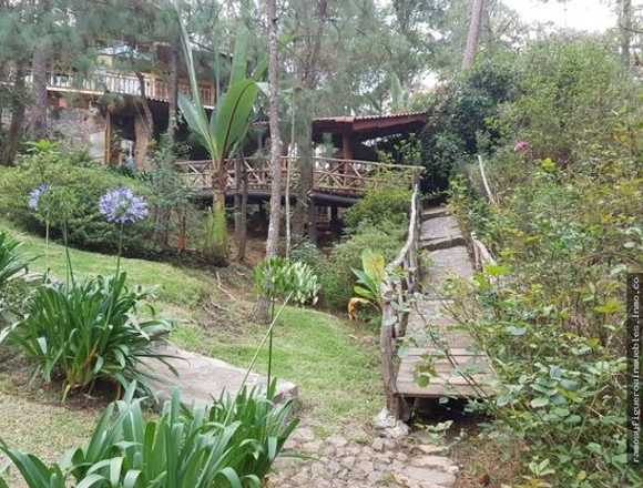 Hermosa cabaña rustica ubicada en el bosque 