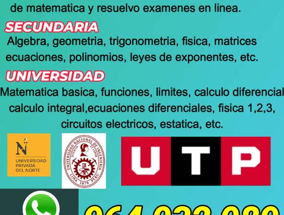 RESOLUCION DE EXAMENES DE MATEMATICA