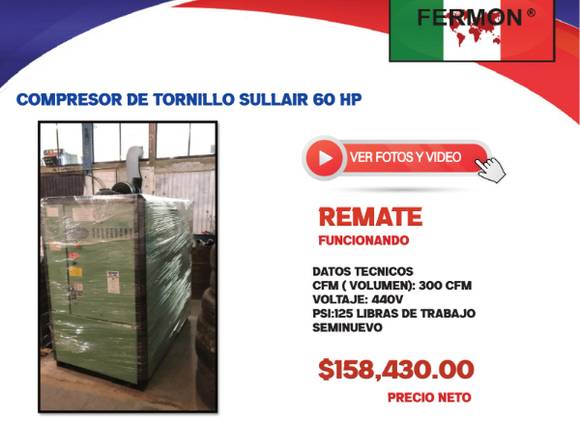 COMPRESOR DE TORNILLO SULLAIR