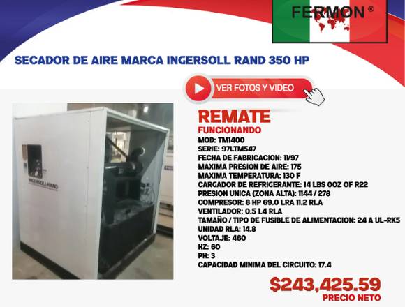 SECADOR DE AIRE MARCA INGERSOLL