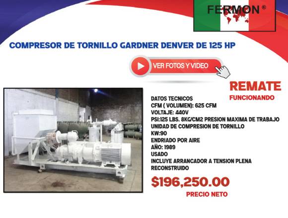 COMPRESOR DE TORNILLO GARDNER