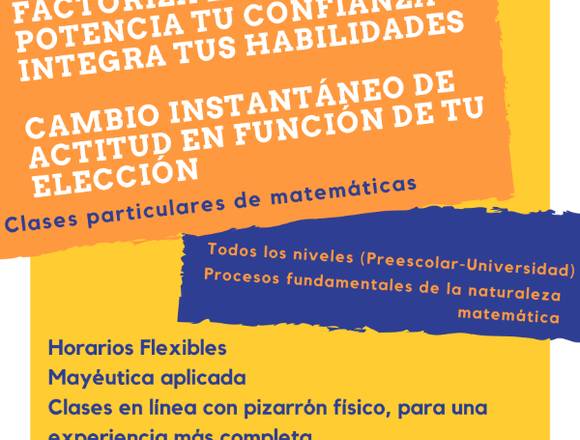 Clases particulares de matemáticas