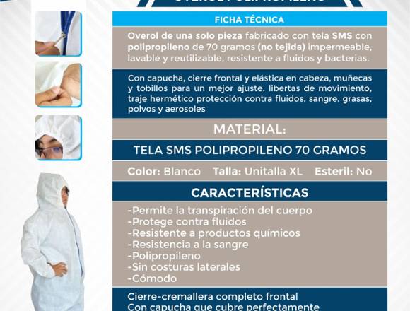 OVEROL TELA PLASTIFICADA