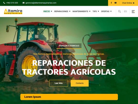 Servicio de reparación de tractores agrícolas -