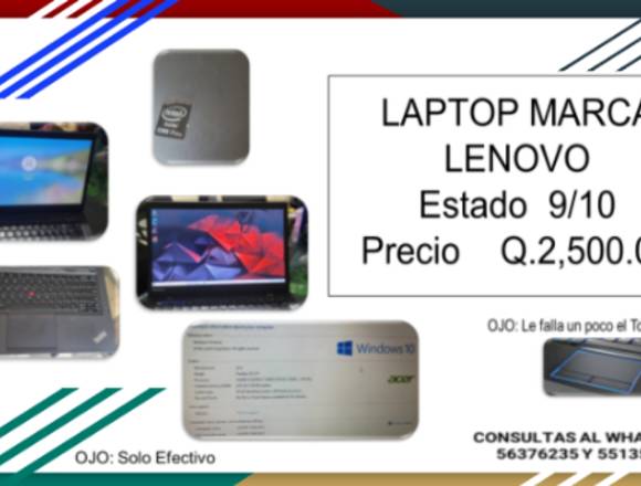 LAPTOP MARCA LENOVO 