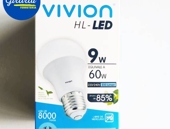 Bombilla LED 9W Marca Vivo 	COD.: E102